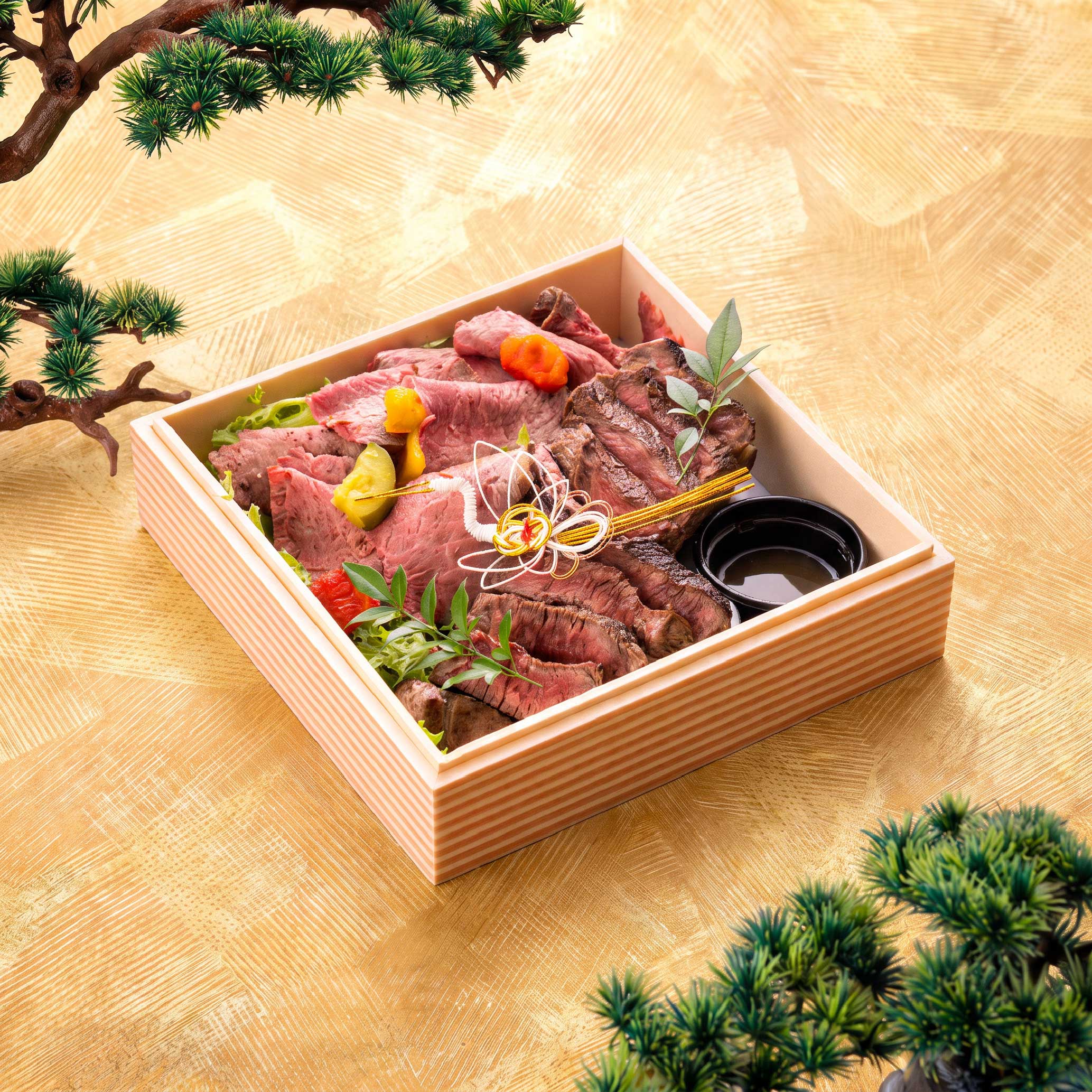 お肉のオードブル（プレミアムローストビーフ・国産牛ステーキ）の商品写真